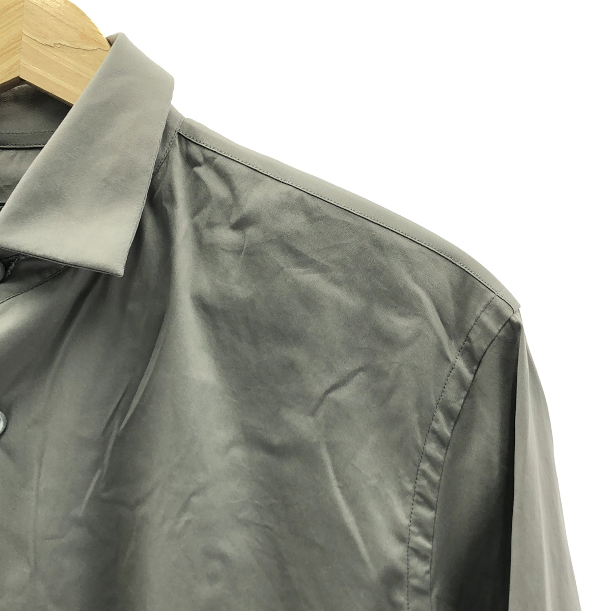 PRADA | Wide collar stretch cotton shirt | Size 38 | Men's