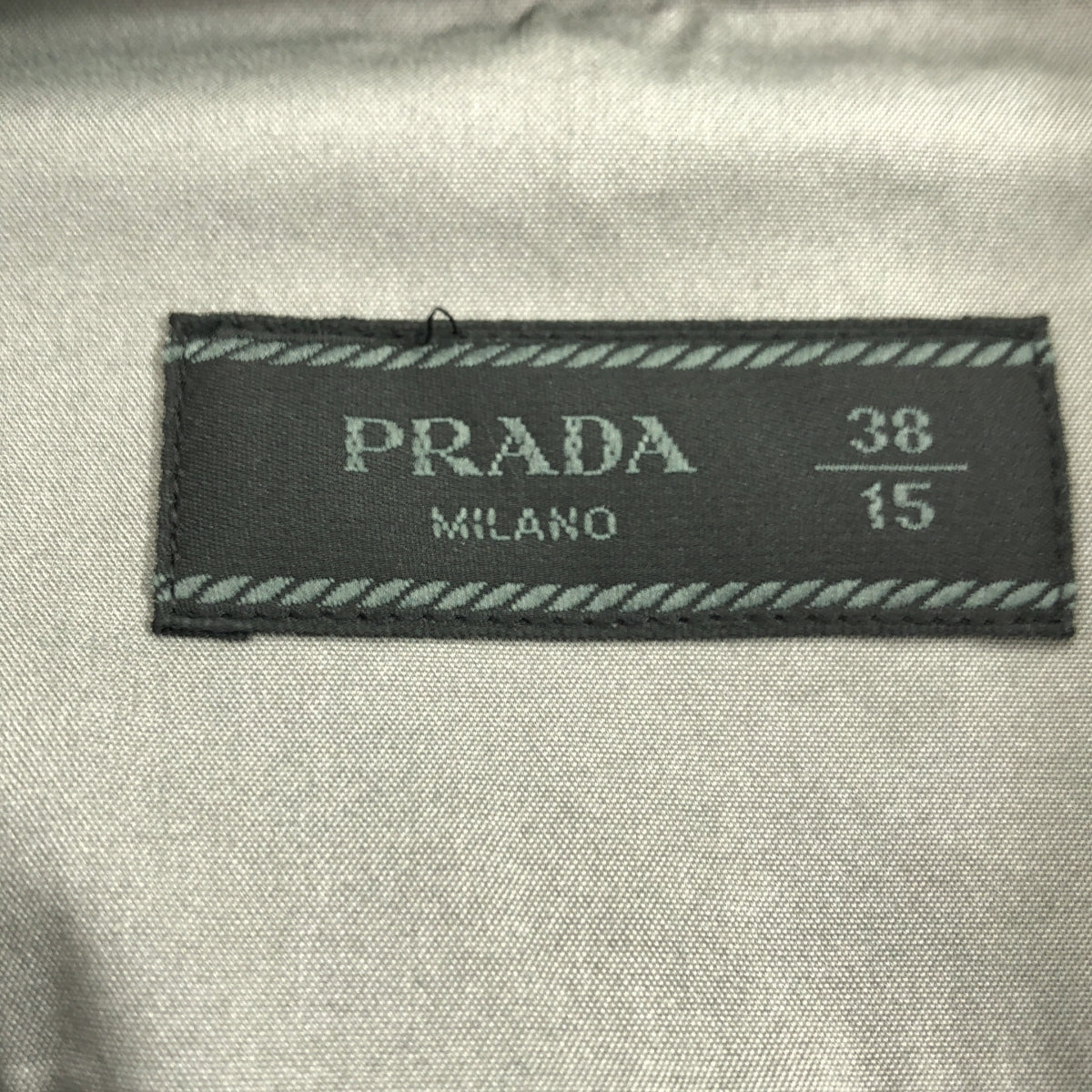 PRADA | Wide collar stretch cotton shirt | Size 38 | Men's