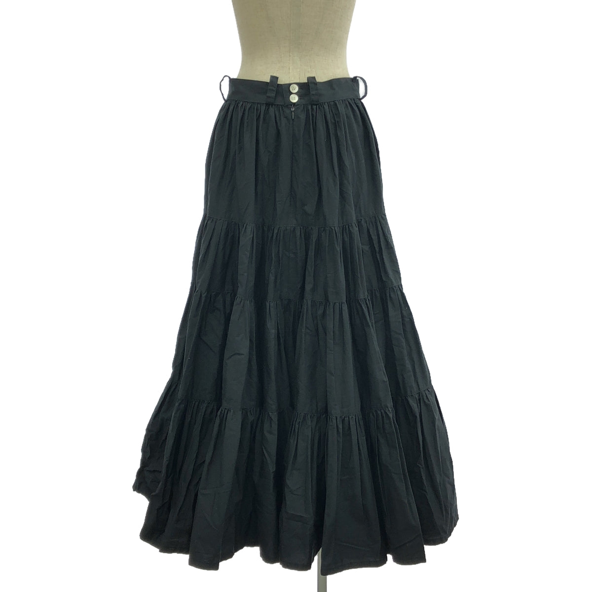 foufou / 푸후 | super tiered skirt 슈퍼 티어드 스커트 | 1 | 블랙 | 여성