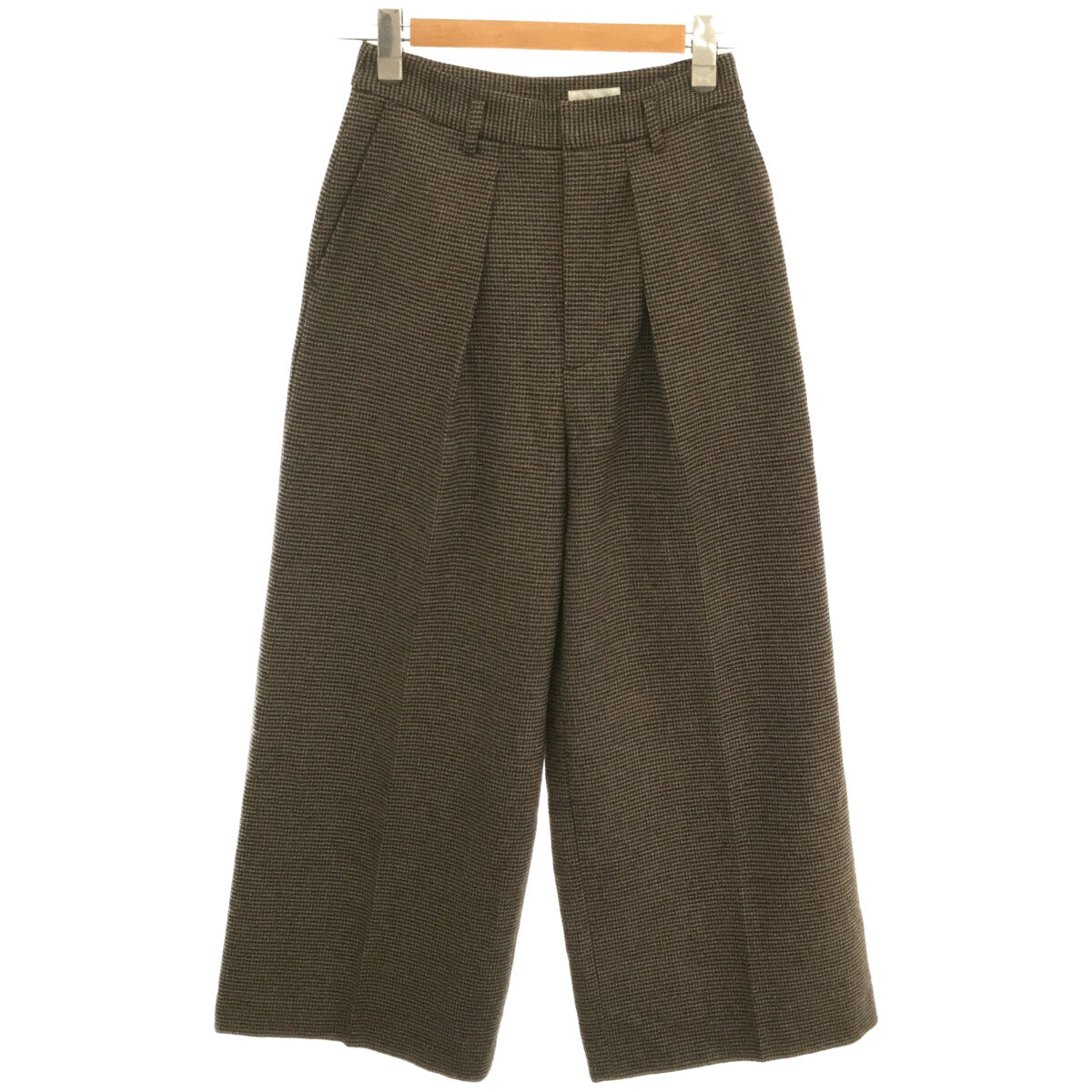 【美品】 IENA / イエナ | 2022AW | ストレッチ ツィード タック バギー パンツ | 36 | ブラウン | レディース