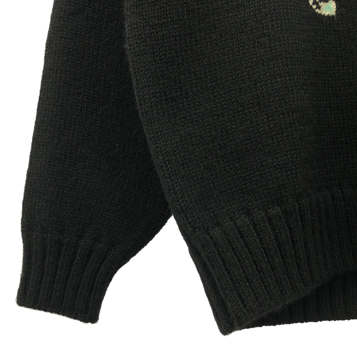 【新品】 WACKO MARIA / ワコマリア | 2023AW | INTARSIA CREW NECK SWEATER ニット | M | ブラック | メンズ