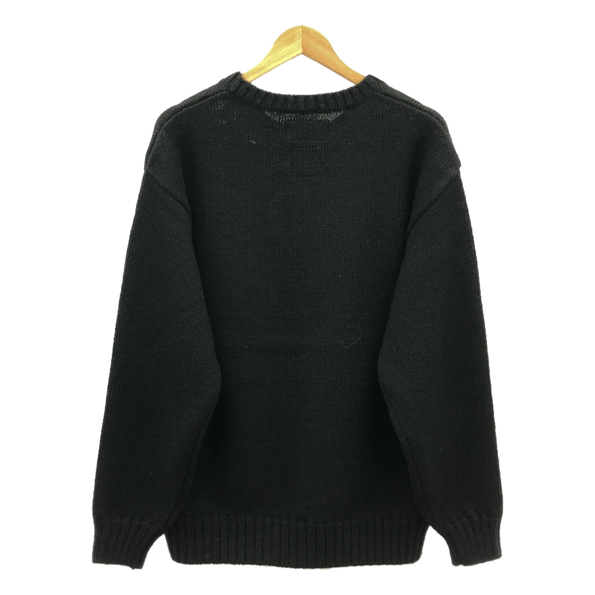 【新品】 WACKO MARIA / ワコマリア | 2023AW | INTARSIA CREW NECK SWEATER ニット | M | ブラック | メンズ