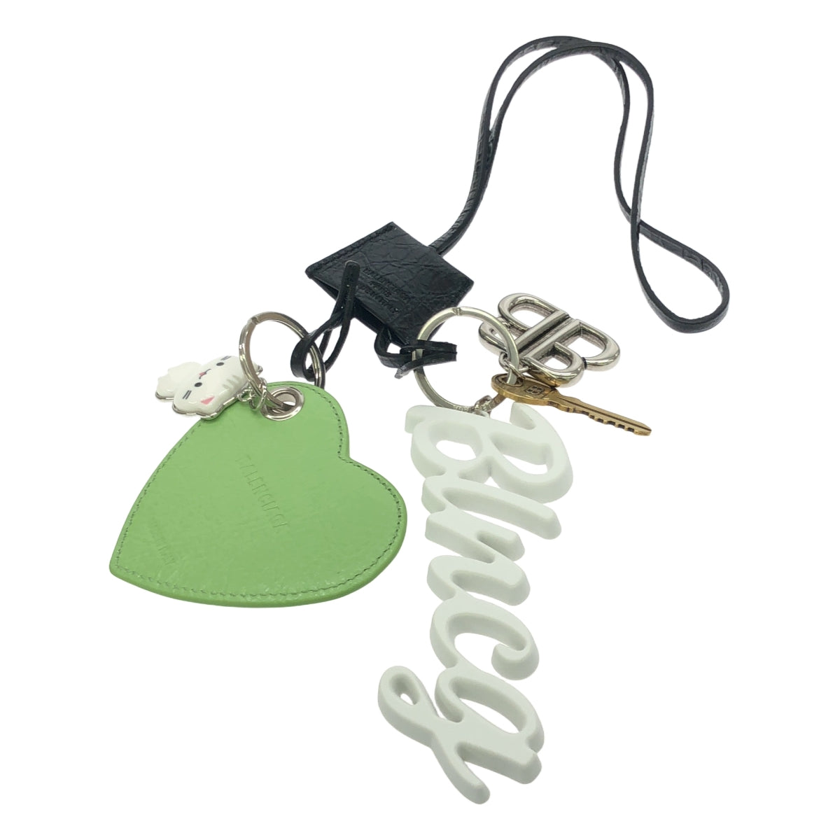 BALENCIAGA / Balenciaga | Le City / Leather Heart Mirror Bag Charm Keychain |