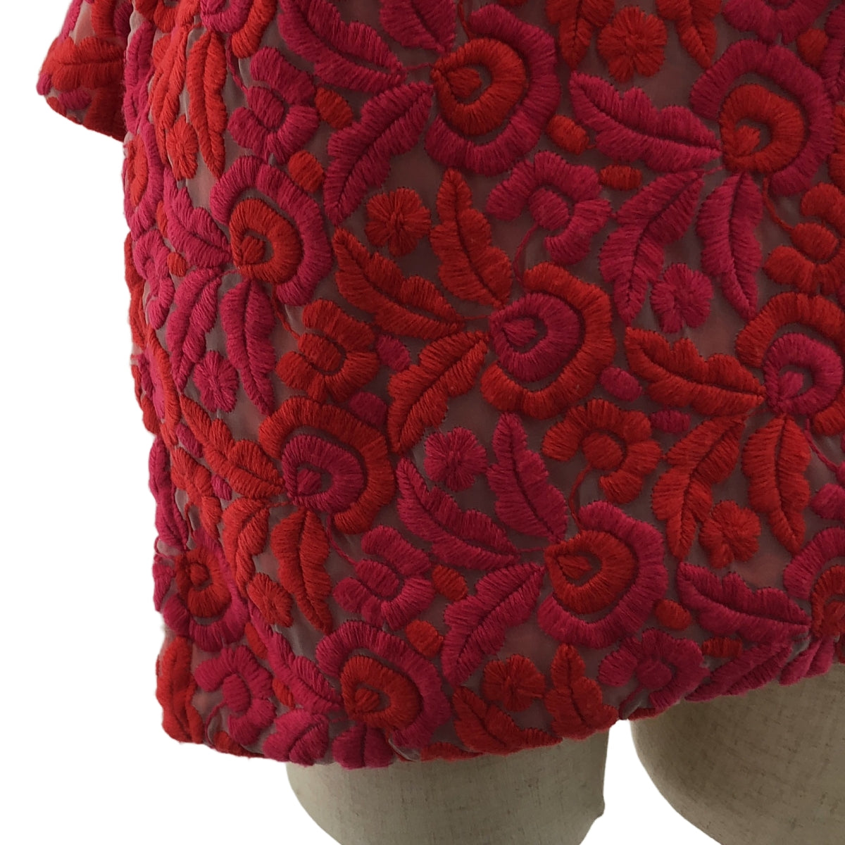 tricot COMME des GARCONS | 2001AW | Polyester embroidered cape poncho jacket / fully lined | S | Women's