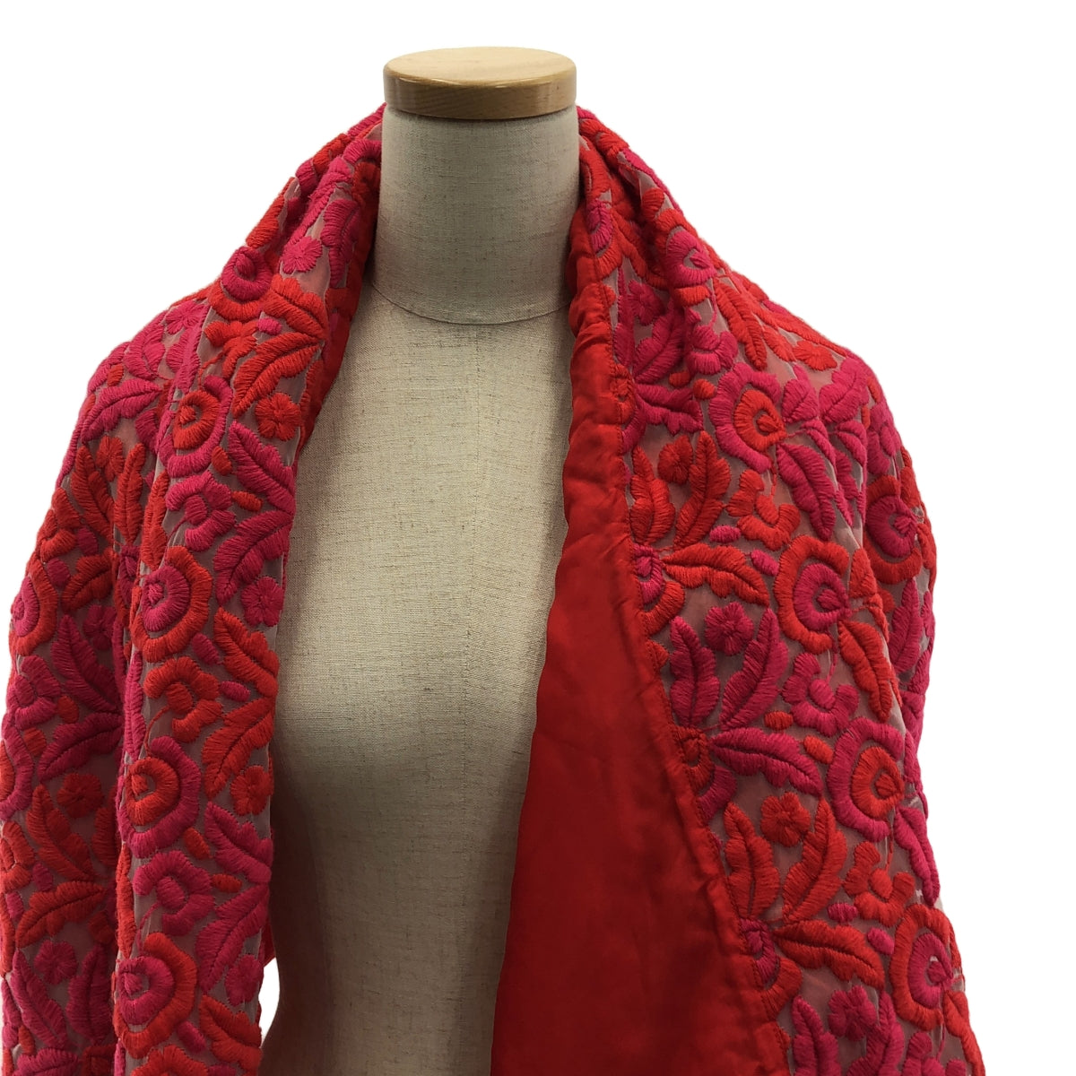 tricot COMME des GARCONS | 2001AW | Polyester embroidered cape poncho jacket / fully lined | S | Women's