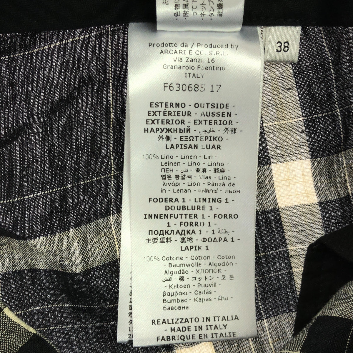 【美品】 HACHE / アッシュ | リネン ドローストリング パンツ | 38 | ブラック/グレー/ホワイト系 | レディース
