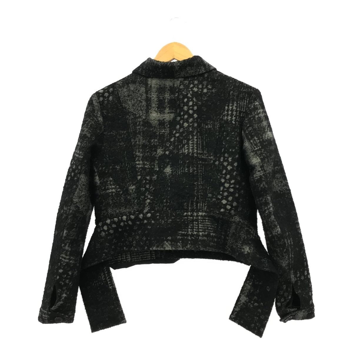 【新品】 Yohji Yamamoto FEMME / ヨウジヤマモトファム | 2024AW | チェック ジャガード ジャケット | 2 | ブラック | レディース