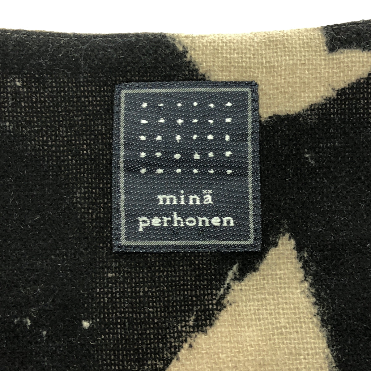 mina perhonen | 2015-16 a/w | slow dance cashmere knit dress | 38 | beige/black | women's
