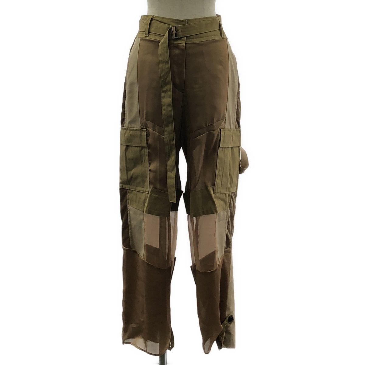 sacai / 사카이 | Combo Cargo Trousers 시어 전환 카고 바지 | 1 | 여성