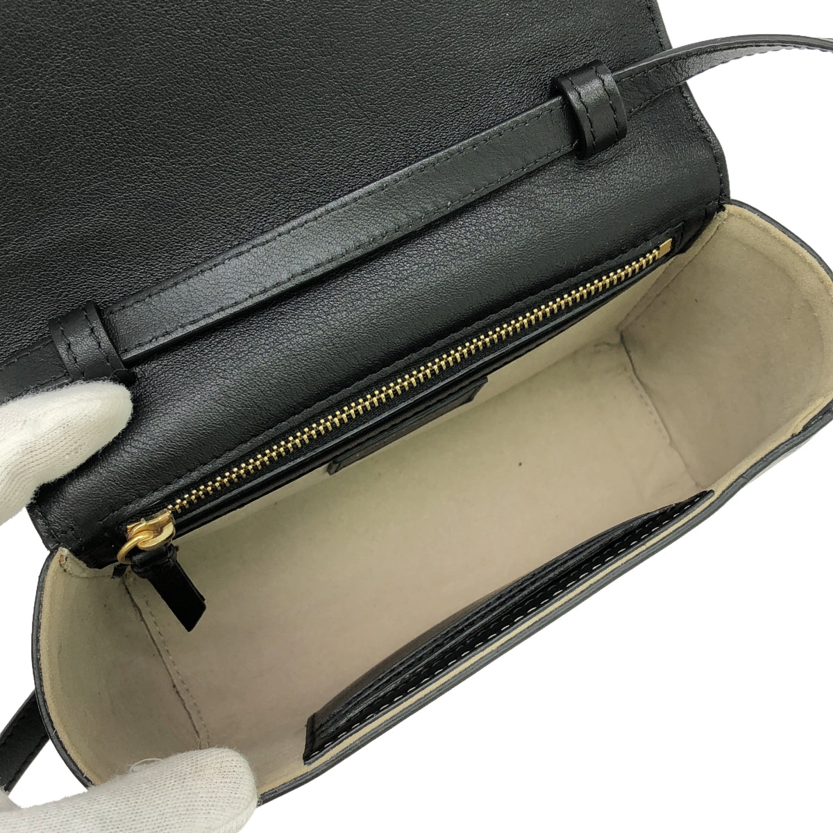 【美品】 J&M DAVIDSON / ジェイアンドエムデヴィッドソン | LAMIA レザー ショルダーバッグ | ブラック | レディース