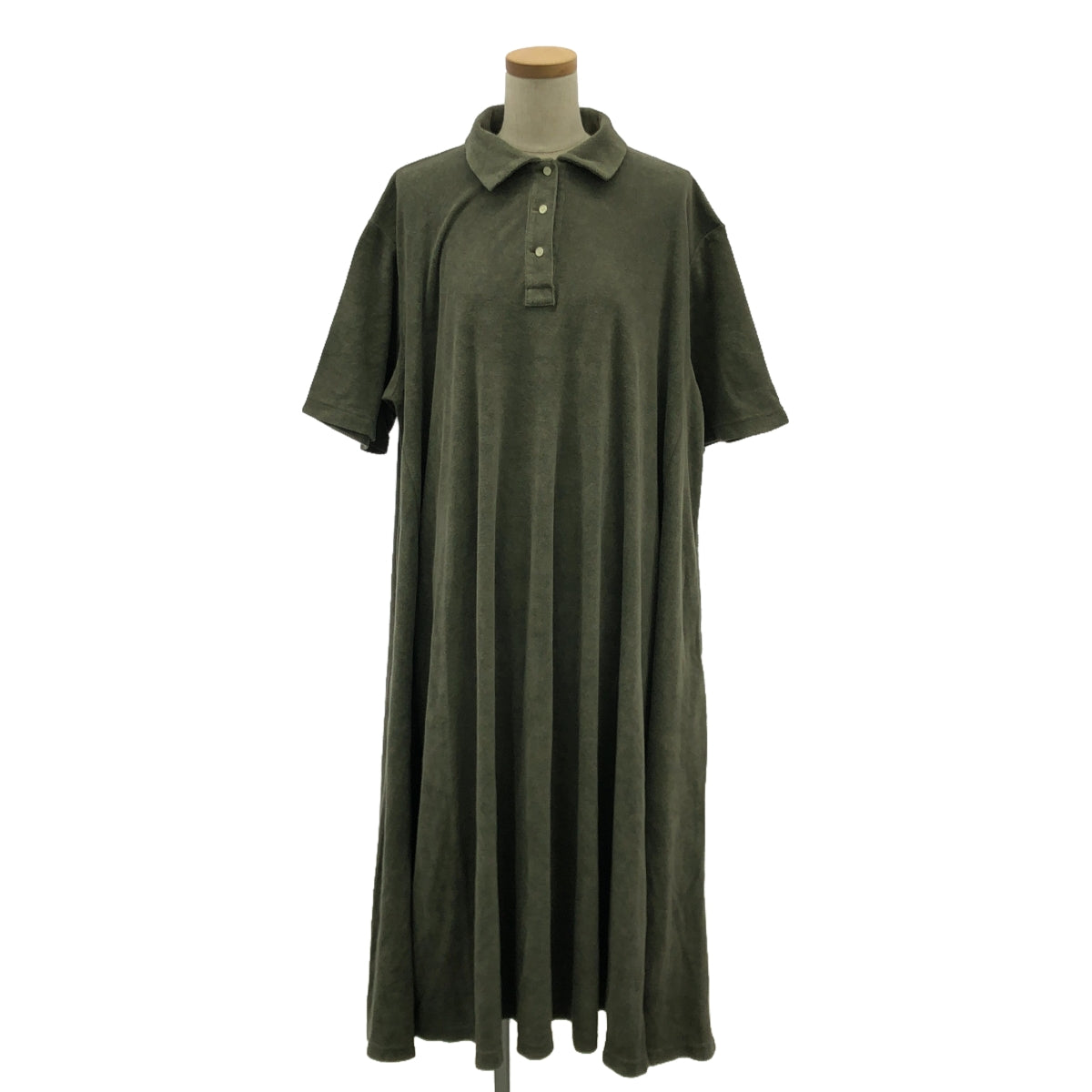 foufou / 푸후 | 2022SS | polo collar pile one piece 폴로 컬러 파일 원피스 | 1 | 올리브 | 여성