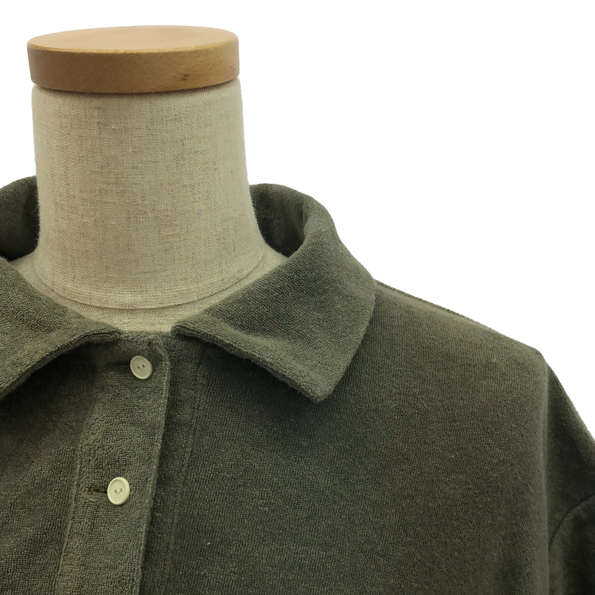 foufou / 푸후 | 2022SS | polo collar pile one piece 폴로 컬러 파일 원피스 | 1 | 올리브 | 여성