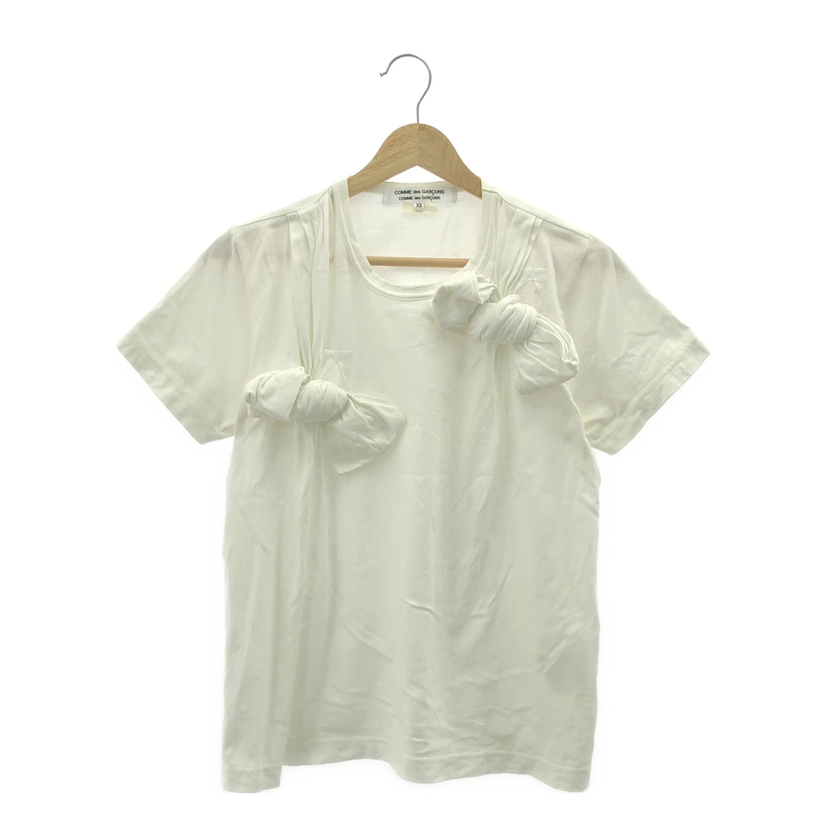 COMME des GARCONS COMME des GARCONS / Comme des | 2011秋冬/公元2011 |絲帶設計棉質T卹| XS |女性的