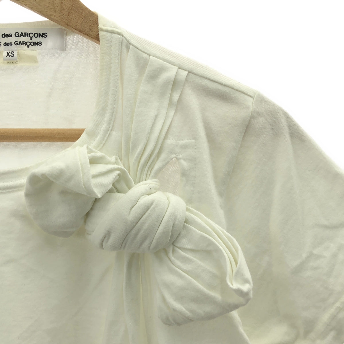 COMME des GARCONS COMME des GARCONS / Comme des | 2011秋冬/公元2011 |絲帶設計棉質T卹| XS |女性的