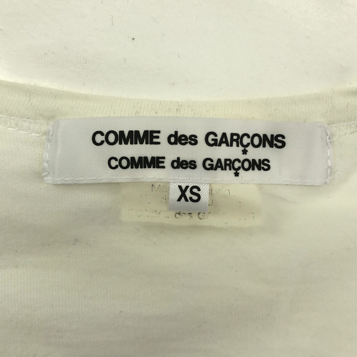 COMME des GARCONS COMME des GARCONS / Comme des | 2011秋冬/公元2011 |絲帶設計棉質T卹| XS |女性的
