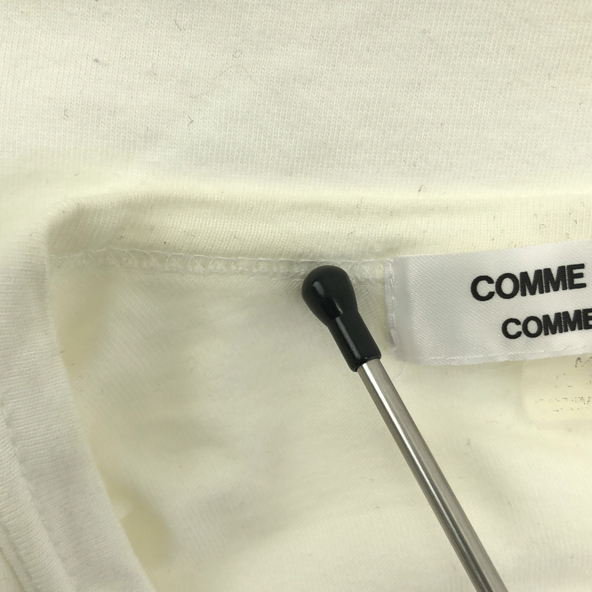 COMME des GARCONS COMME des GARCONS / Comme des | 2011秋冬/公元2011 |絲帶設計棉質T卹| XS |女性的