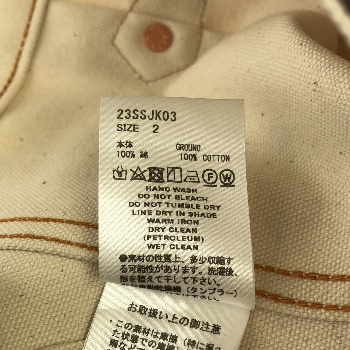 【新品】 SUGARHILL / シュガーヒル | 2023SS | Canvas Classic Denim Jacket デニムジャケット | 2 | Ivory White | メンズ