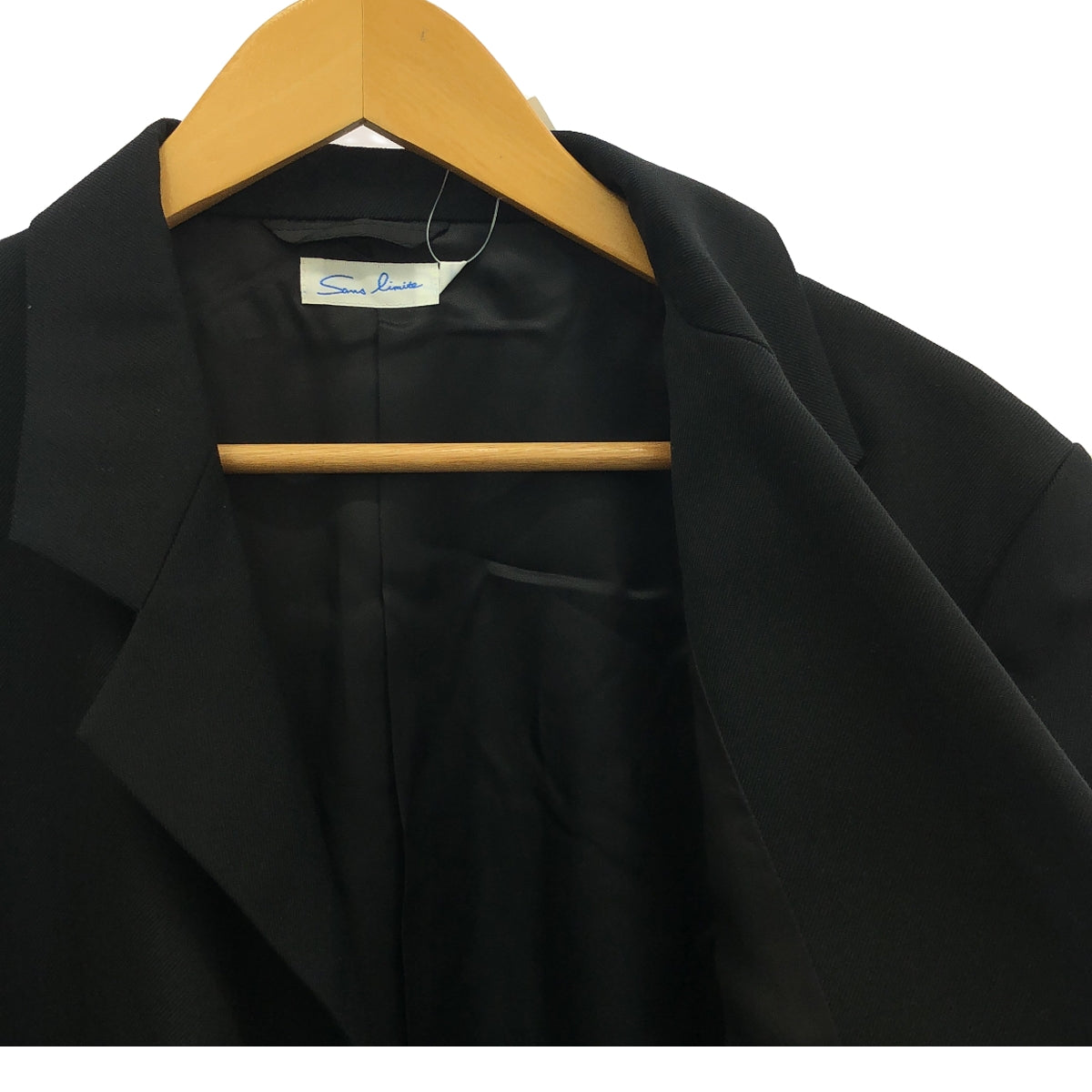 【美品】 sans limite / サンリミット | JK-015 TWオニギャバ / シングルブレスト ジャケット / 総裏地 | 1 | ブラック | メンズ