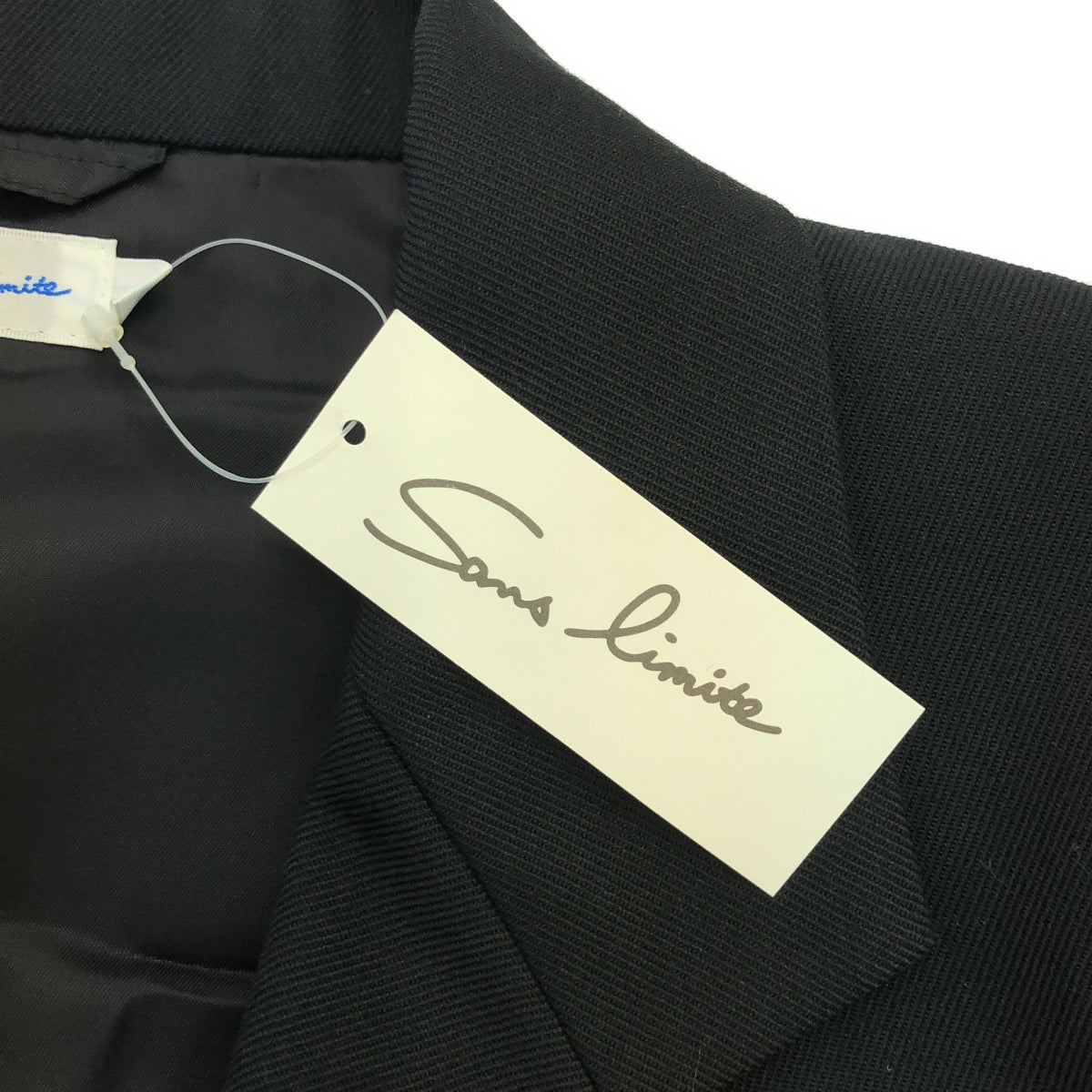 【美品】 sans limite / サンリミット | JK-015 TWオニギャバ / シングルブレスト ジャケット / 総裏地 | 1 | ブラック | メンズ