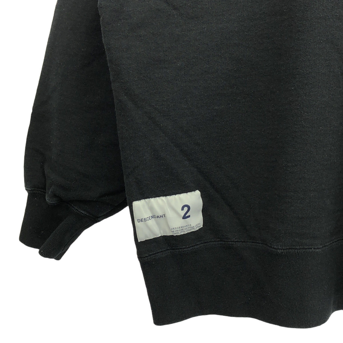 DESCENDANT / ディセンダント | 2018AW | OVAL CREW NECK SWEATSHIRT オーバル クルーネック スウェット | 2 | ブラック | メンズ