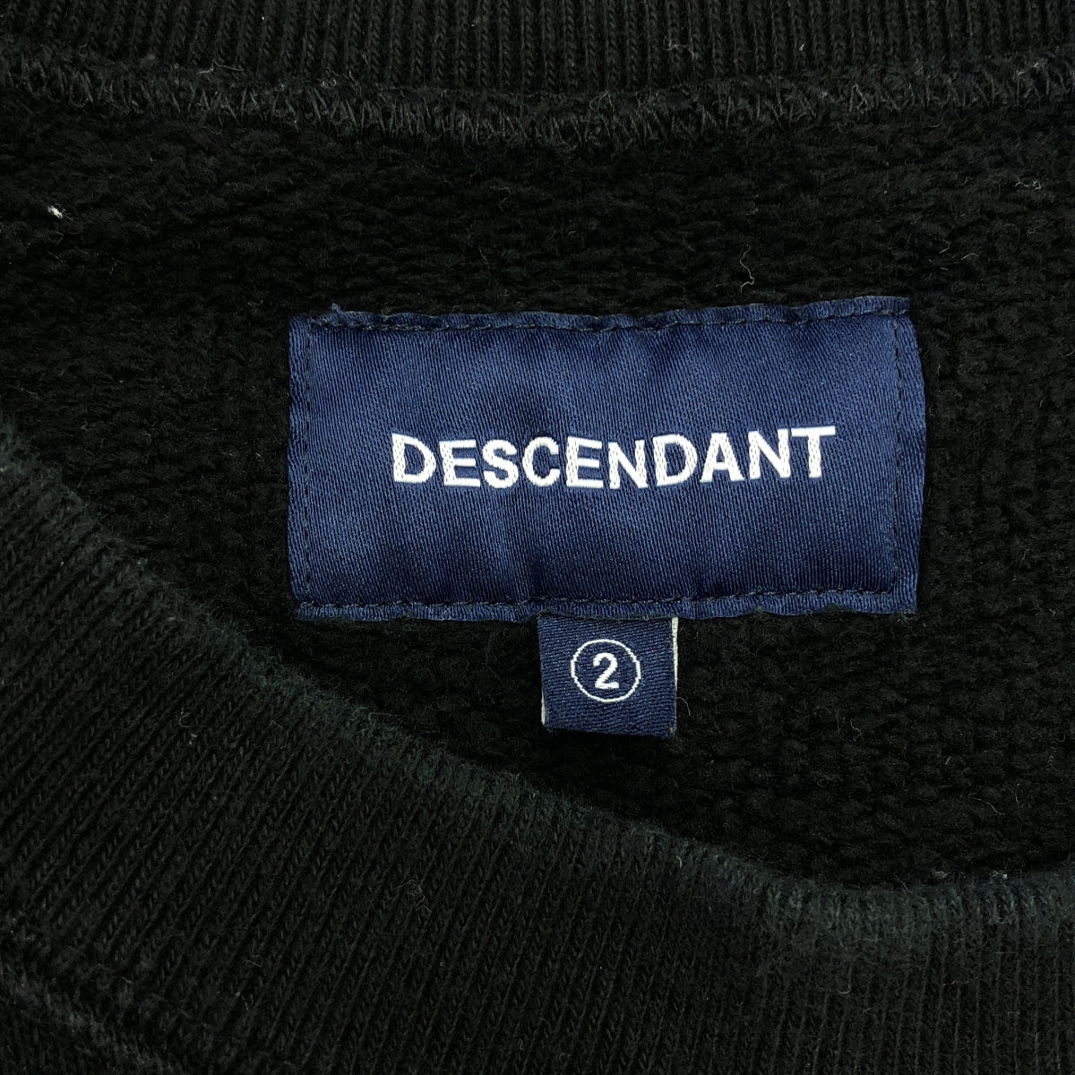 DESCENDANT / ディセンダント | 2018AW | OVAL CREW NECK SWEATSHIRT オーバル クルーネック スウェット | 2 | ブラック | メンズ