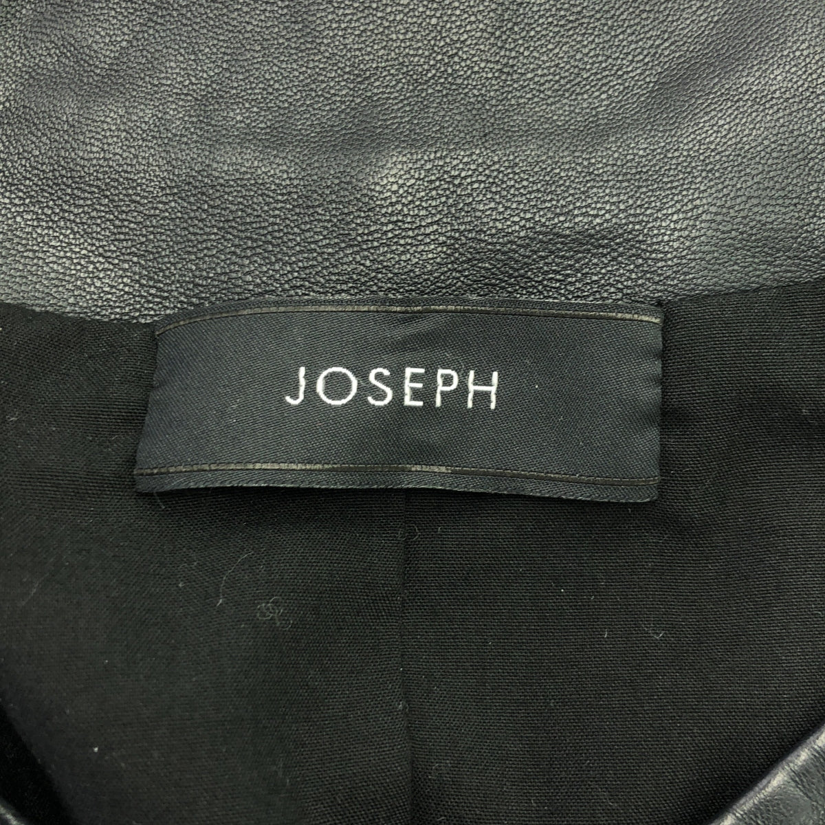 JOSEPH / ジョセフ | 羊革 ラムレザー ノーカラー ジャケット ブルゾン / 総裏地 | 38 | レディース