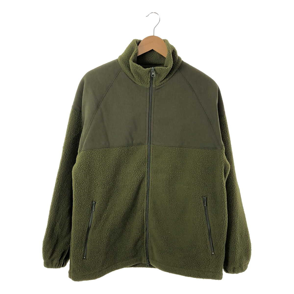 BEAMS PLUS / ビームスプラス | フリース ミリタリー ジップ ブルゾン | L | olive | メンズ – KLD