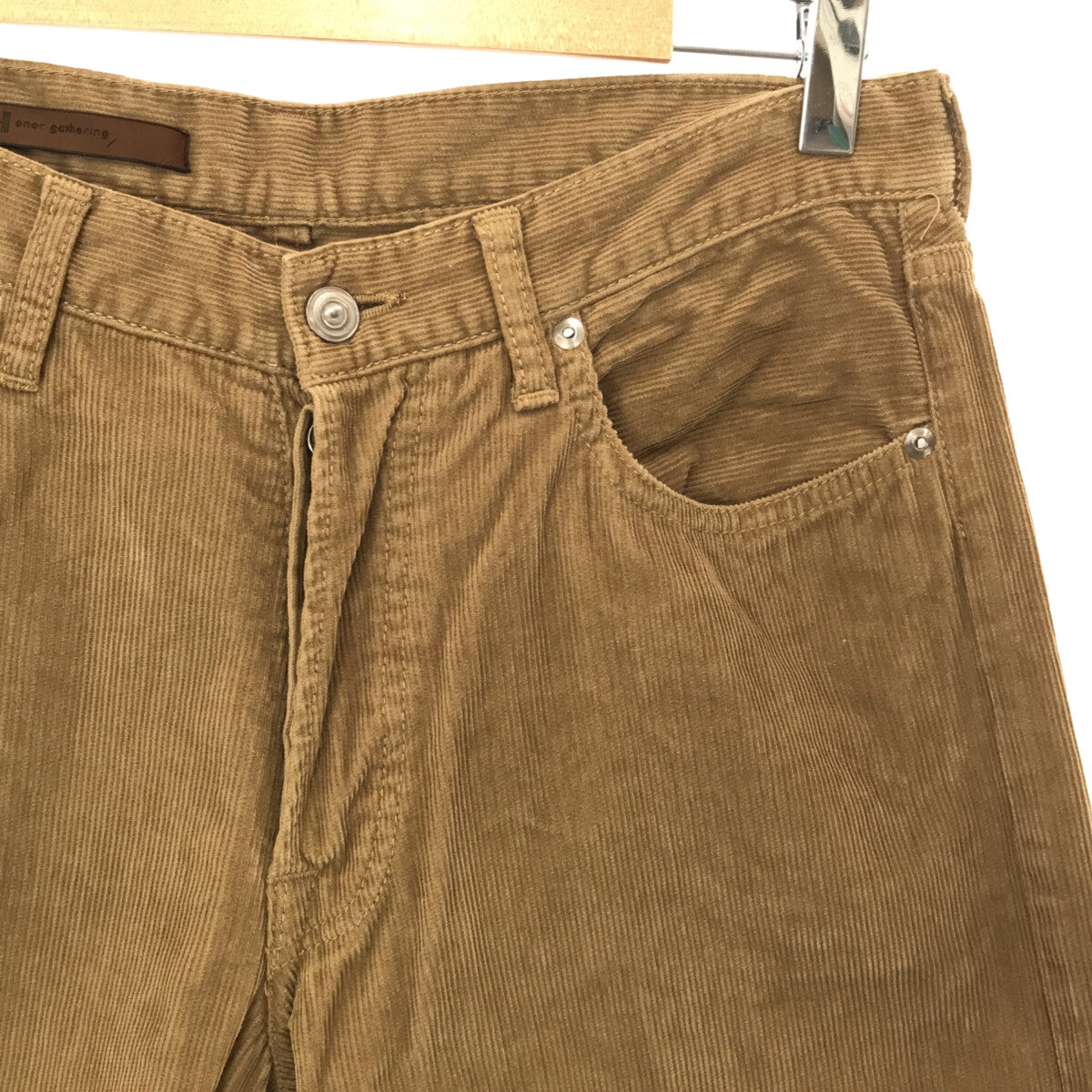 Honor gathering | Corduroy 5P straight pants | L | Beige | Men's