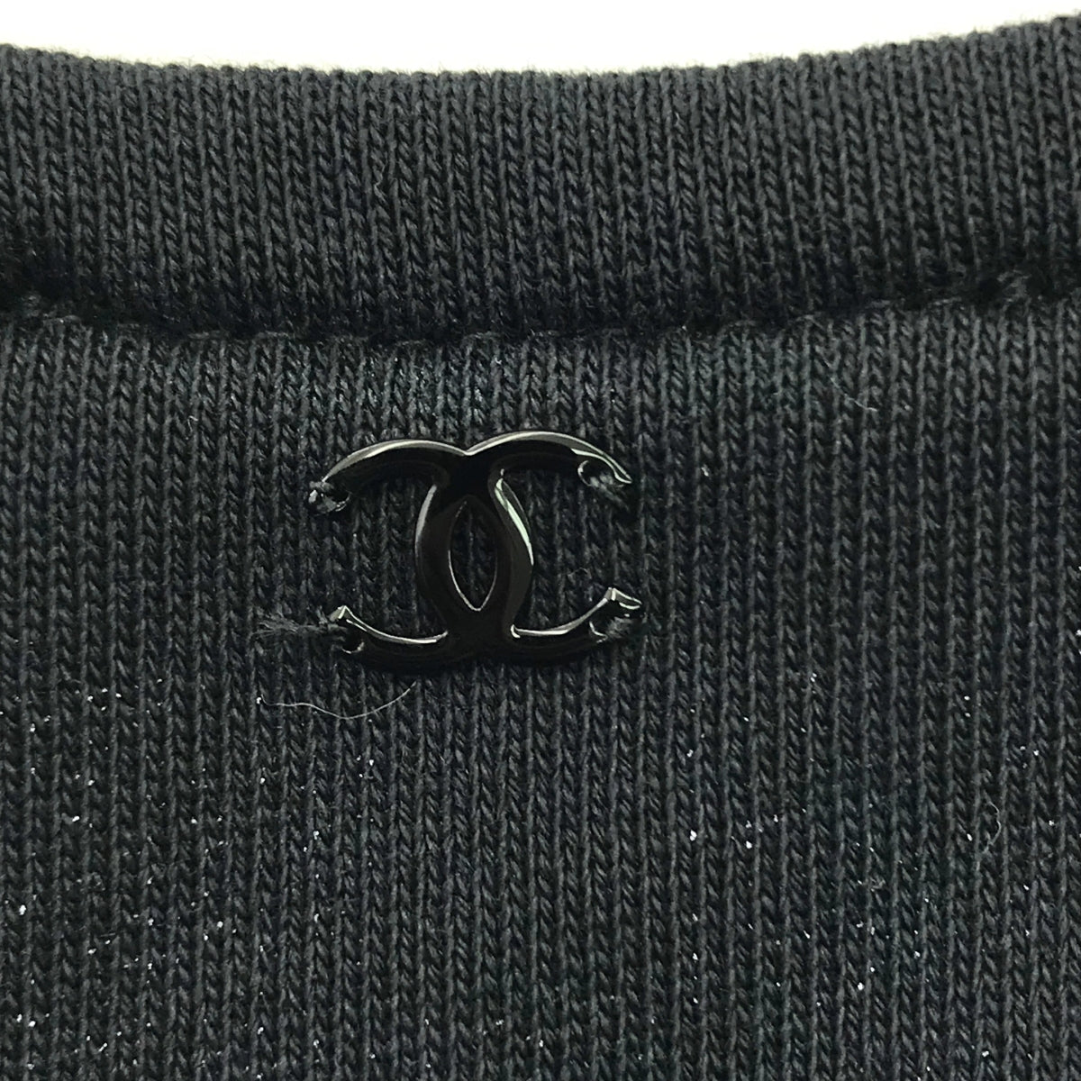 CHANEL | Coco Mark Numbering Layered Rib Sweat Tank Top Cut and Sew | 36 | Women's