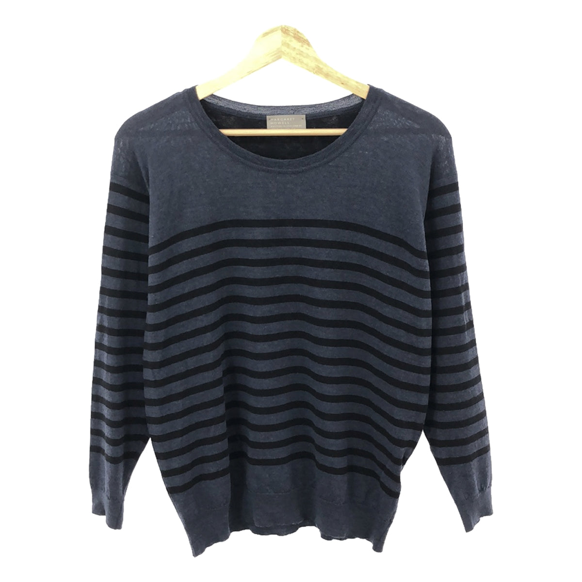 MARGARET HOWELL / Margaret Howell | × JOHN SMEDLEY John Smedley special  order wool high gauge striped knit | 2 | Women's