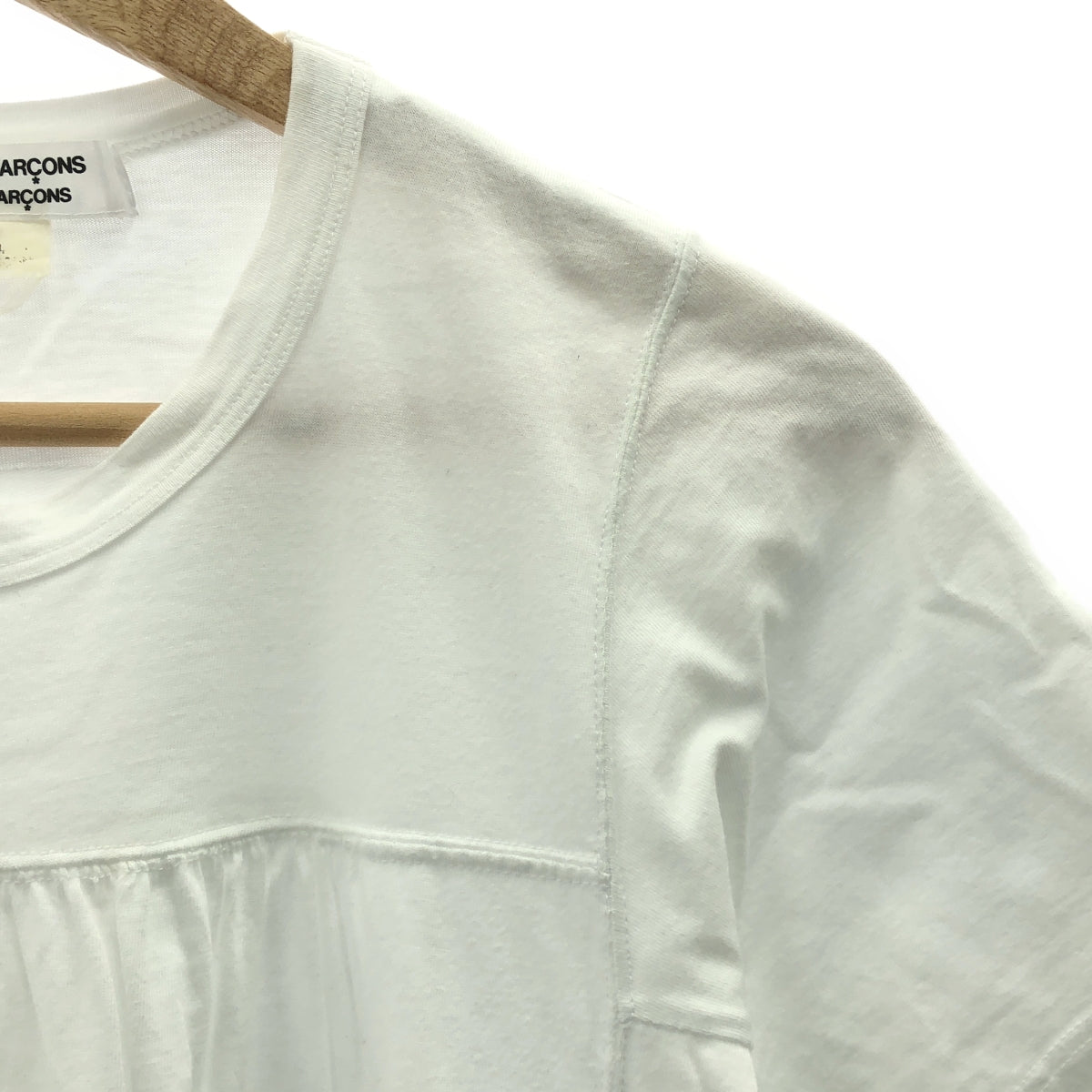 COMME des GARCONS COMME des GARCONS / Comme des | 2016SS / AD2015 | 2016SS / AD2015 |縮褶設計喇叭T卹 | S |女性的