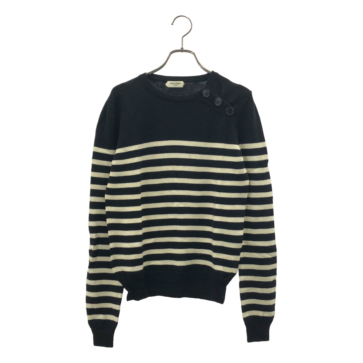 サンローラン　ボーダーニット SAINT LAURENT PARIS / サンローランパリ | ボーダー ショルダーボタン