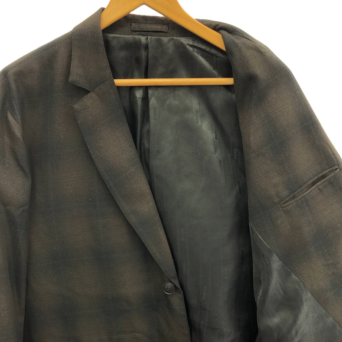 STUSSY / 스테이시 | 2020AW | SHADOW PLAID SPORT COAT 옴브레 체크 2B 테일러드 재킷 | L | 남성
