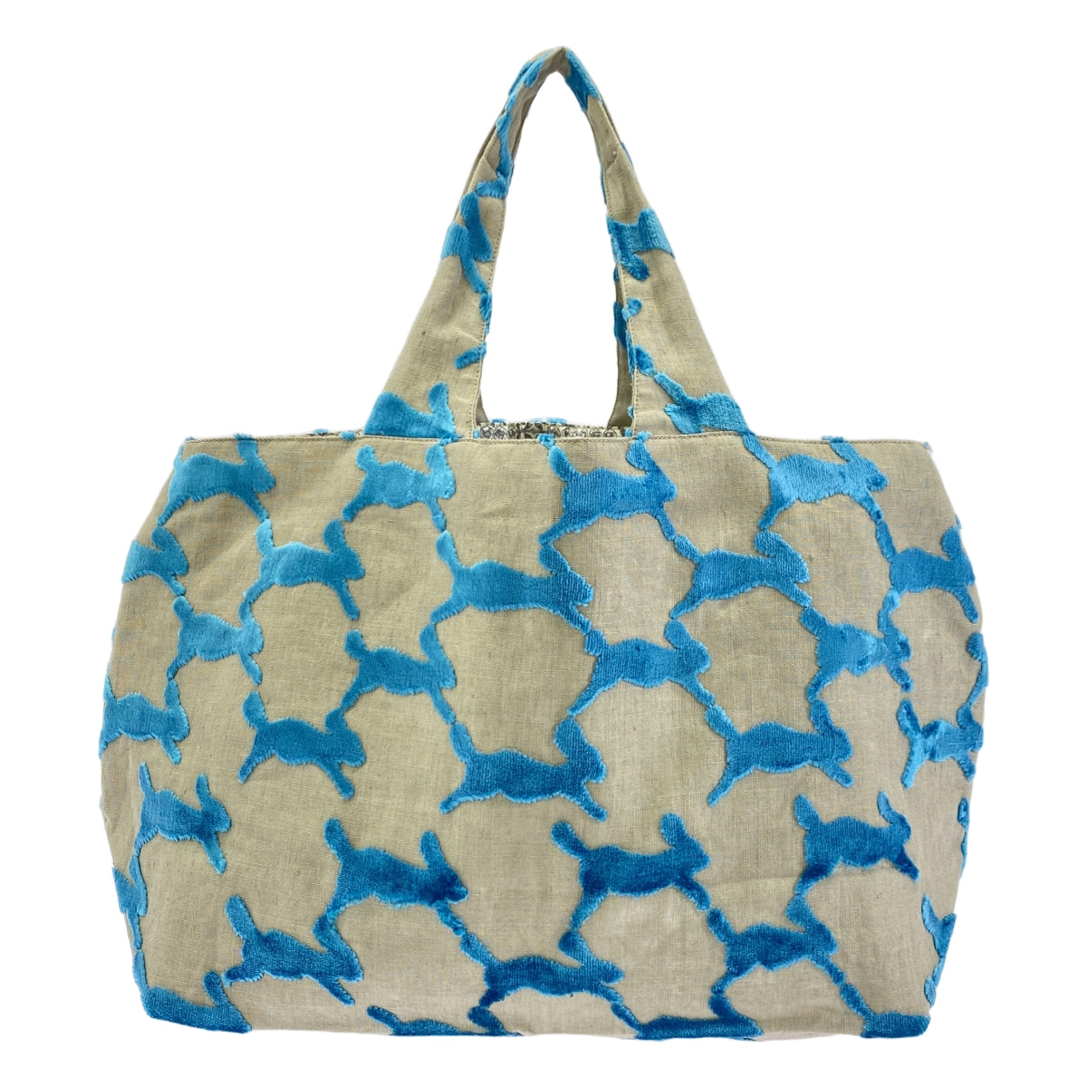 mina perhonen / mina perhonen | 2022SS | run run run run run run run linen x velour panini bag large |