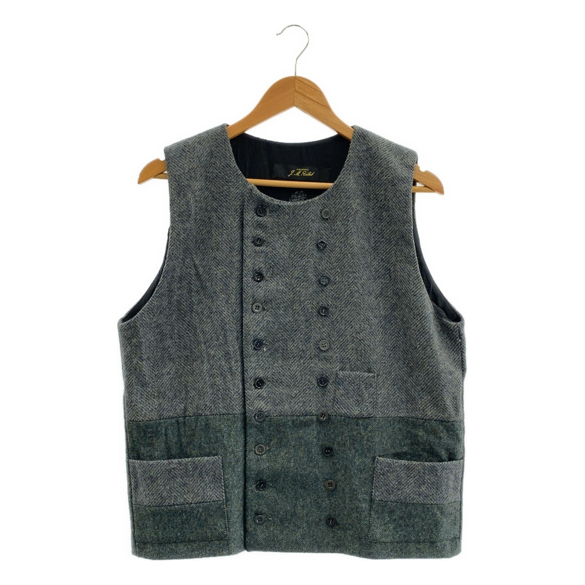 ARCHIVIO JMRibot / 아르키비오 제이엠 리봇 | GL48/WB / tweed gilet / 코사지 트위드 헤링본 더블 질레 베스트 | 44 | 남성
