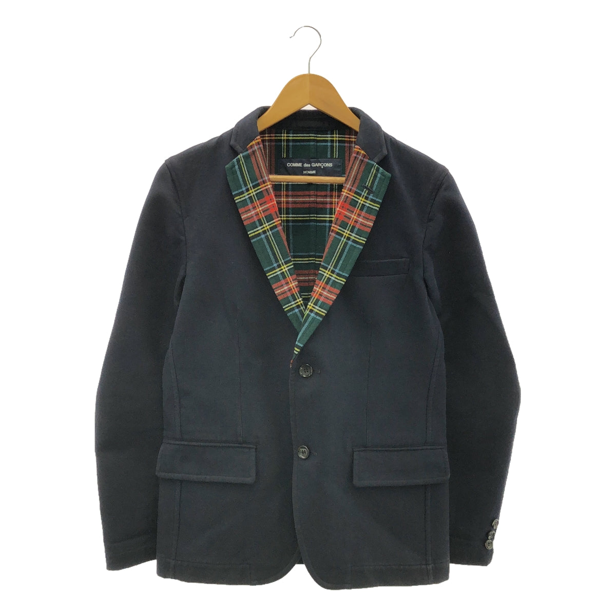 COMME des GARCONS HOMME / コムデギャルソンオム | 2006AW | INタータンチェック 2B テーラード ジャケット | S | ネイビー / マルチカラー | メンズ