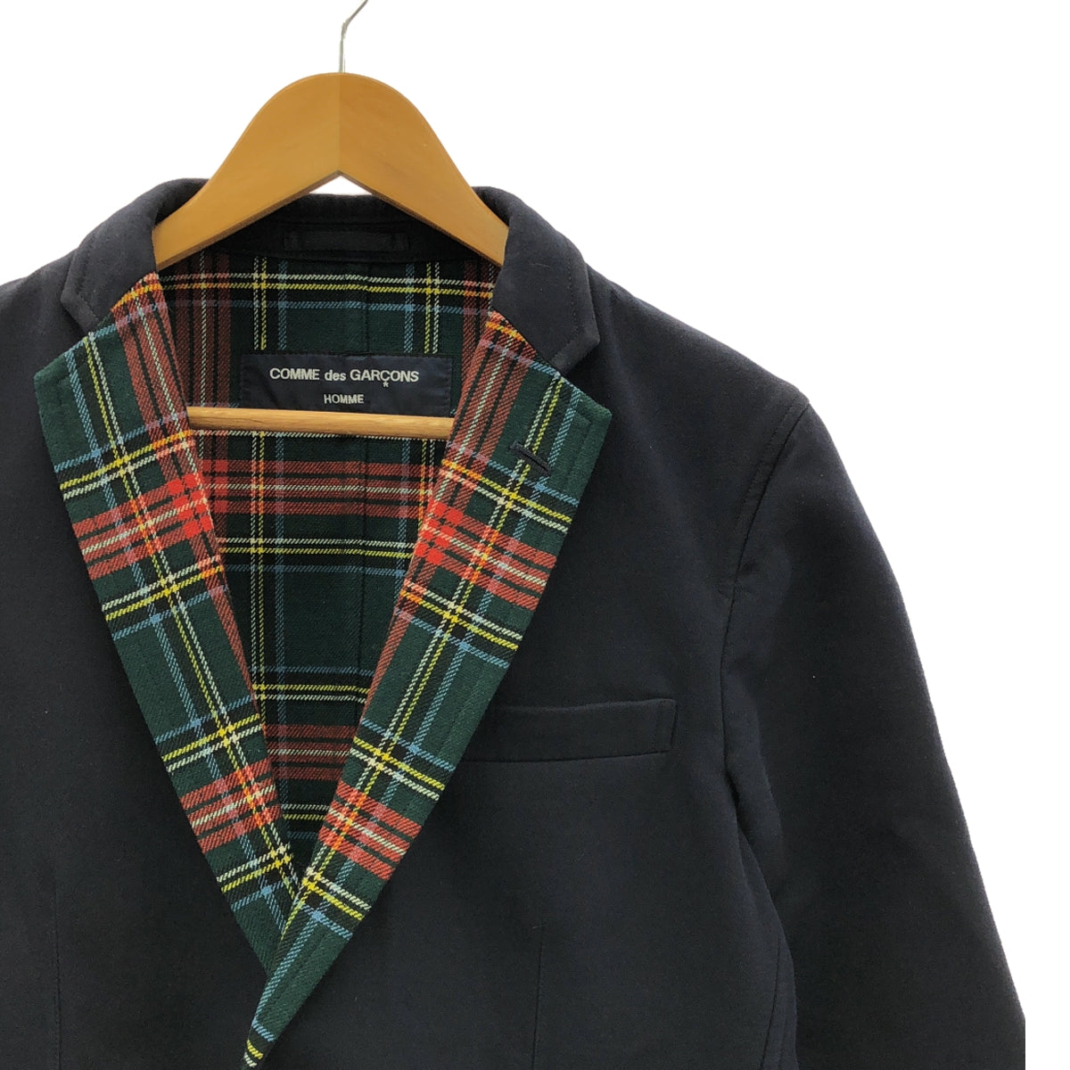 COMME des GARCONS HOMME / コムデギャルソンオム | 2006AW | INタータンチェック 2B テーラード ジャケット | S | ネイビー / マルチカラー | メンズ