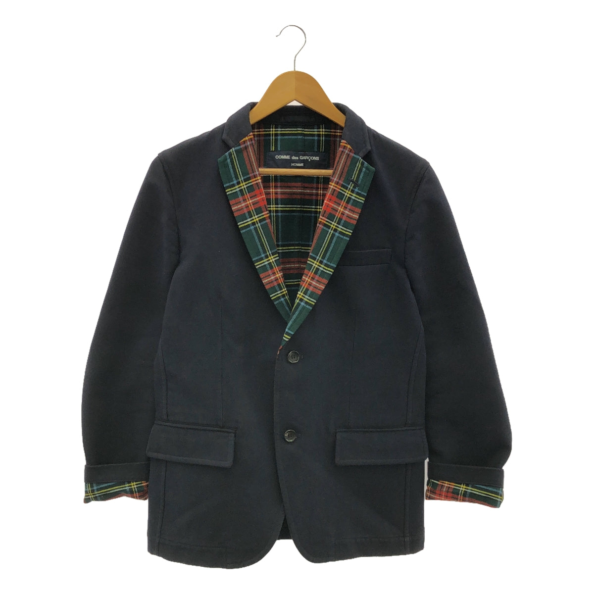 COMME des GARCONS HOMME / コムデギャルソンオム | 2006AW | INタータンチェック 2B テーラード ジャケット | S | ネイビー / マルチカラー | メンズ