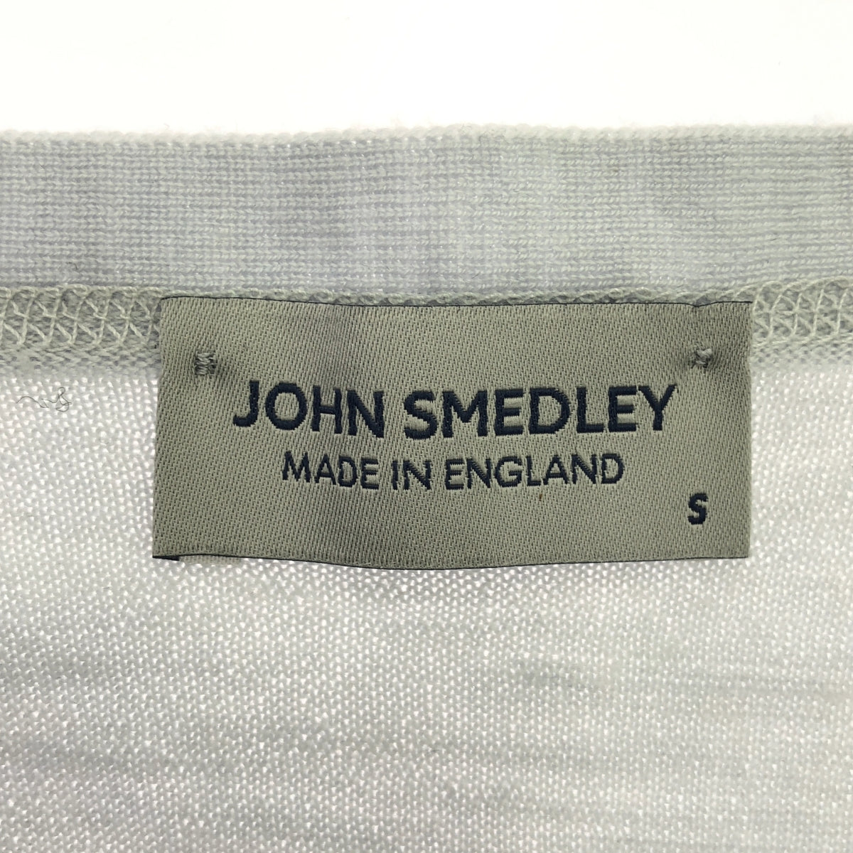 JOHN SMEDLEY / ジョンスメドレー | Vネック ウール ニット カーディガン | S | グレー系 | メンズ