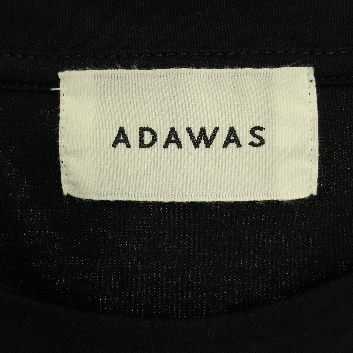 【美品】 ADAWAS / アダワス | SMOOTH JERSEY ROUND HEM T-SHIRT ラウンドヘム Tシャツ | F | ブラック | レディース
