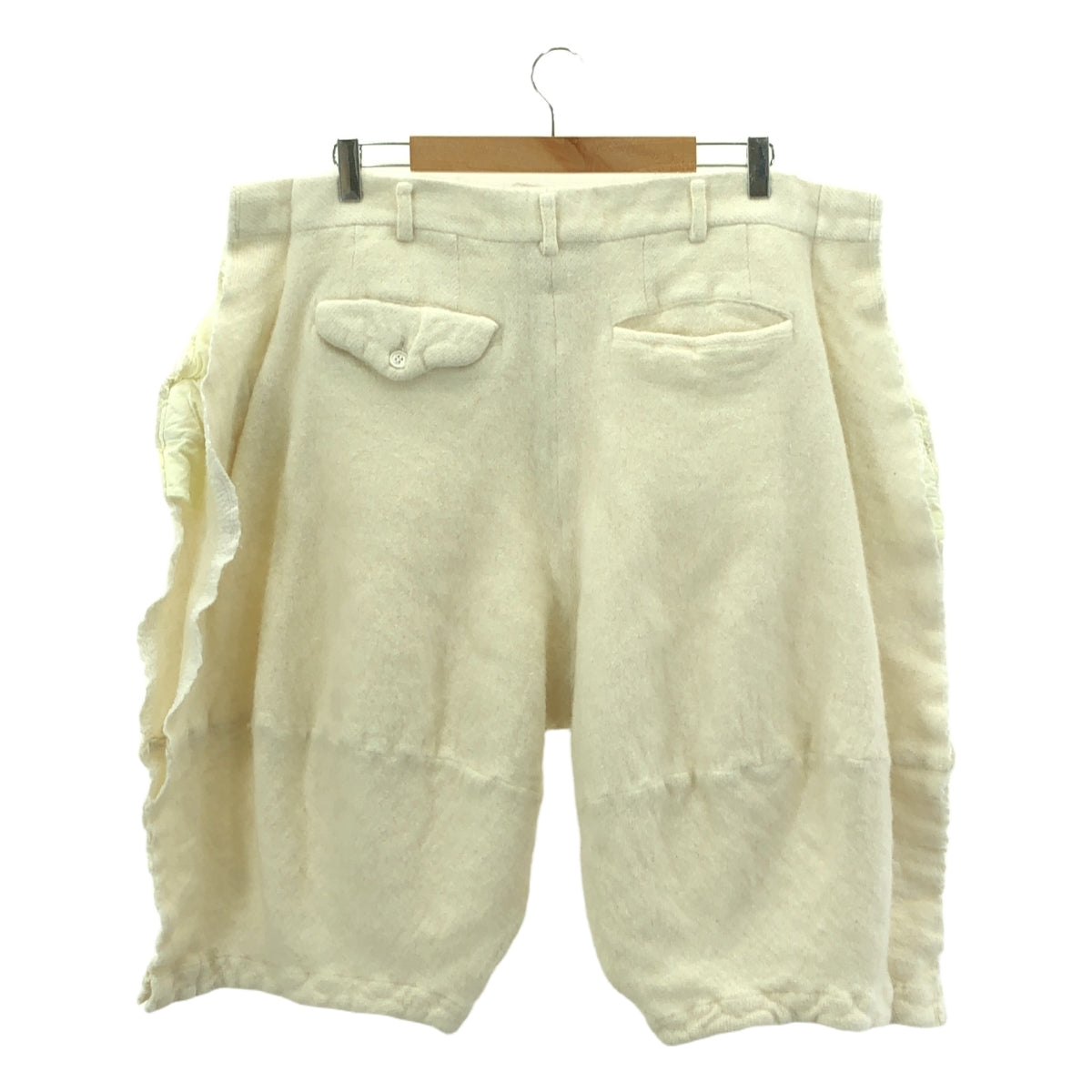 COMME des GARCONS HOMME PLUS / コムデギャルソンオムプリュス | 2024AW | ウール 縮絨 変形 インサイドアウト タック バルーン ワイド ショートパンツ | M | メンズ