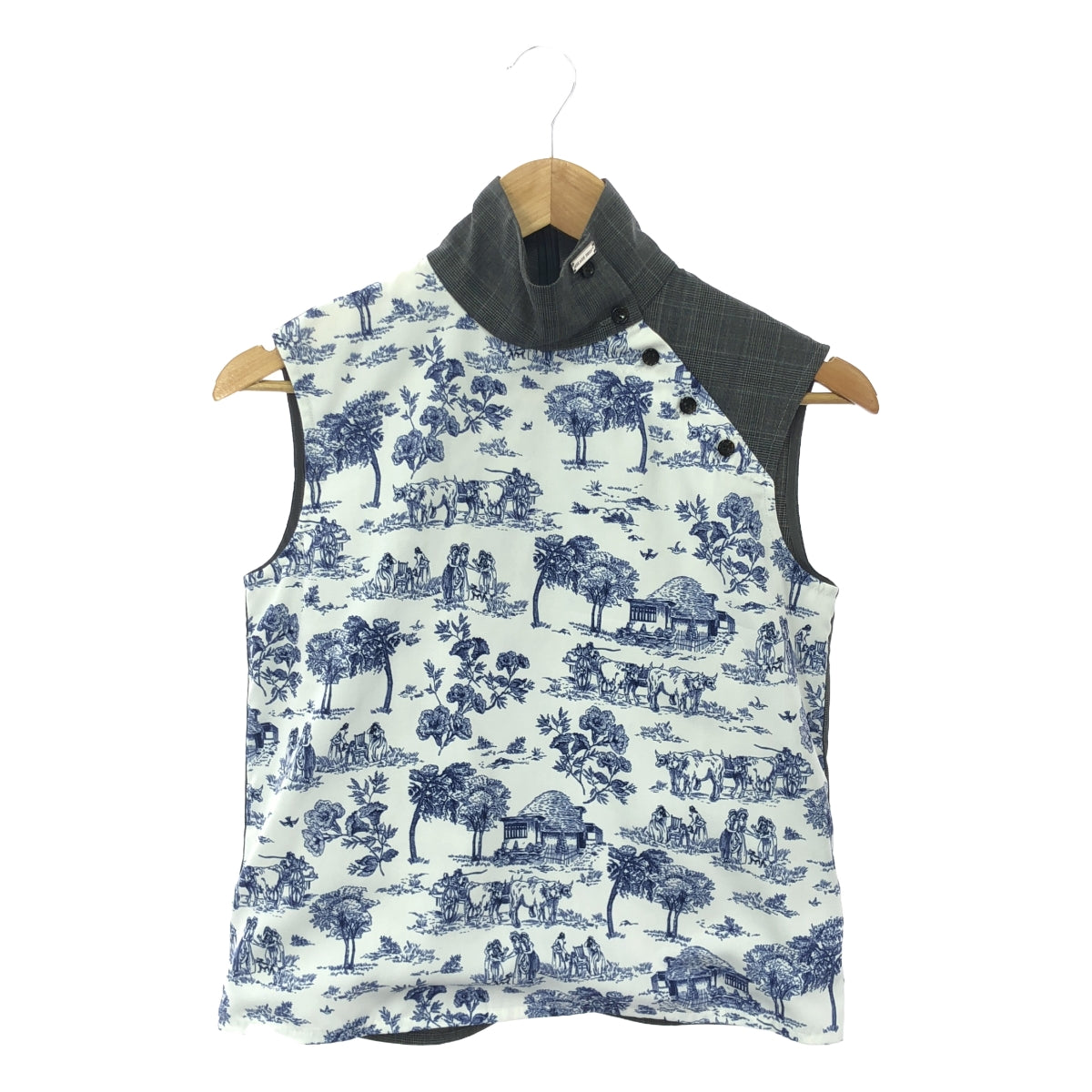 MIKAGE SHIN | Printed high neck sleeveless shirt | 1 | Women's