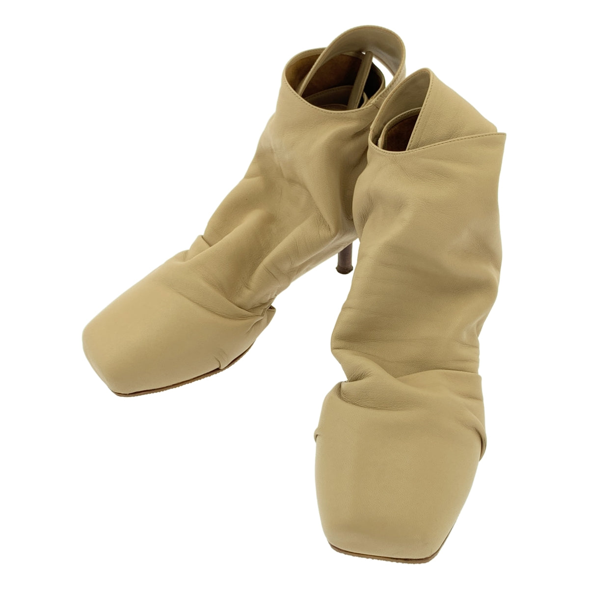 CELINE / セリーヌ | 2018SS | フィービー期 ラップバックレス アンクルブーツ | 36 1/2 | ベージュ | レディース