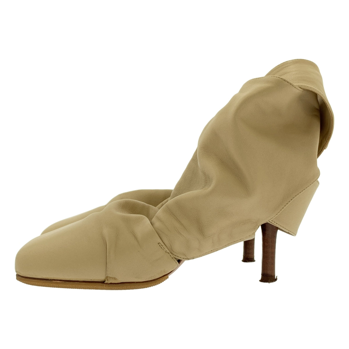 CELINE / セリーヌ | 2018SS | フィービー期 ラップバックレス アンクルブーツ | 36 1/2 | ベージュ | レディース