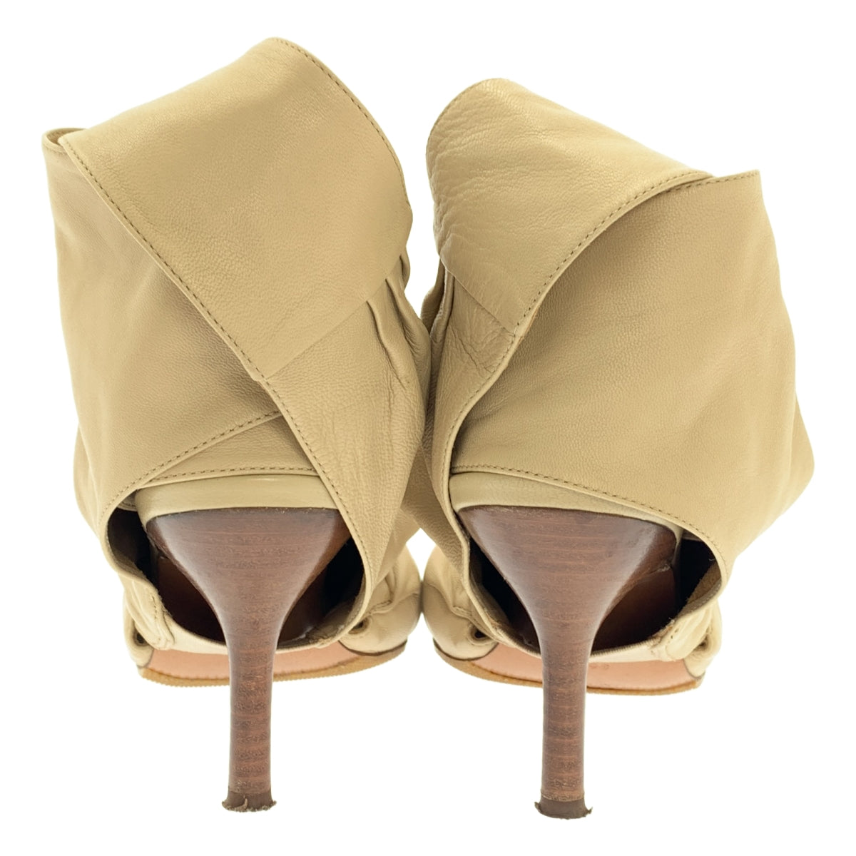 CELINE / セリーヌ | 2018SS | フィービー期 ラップバックレス アンクルブーツ | 36 1/2 | ベージュ | レディース