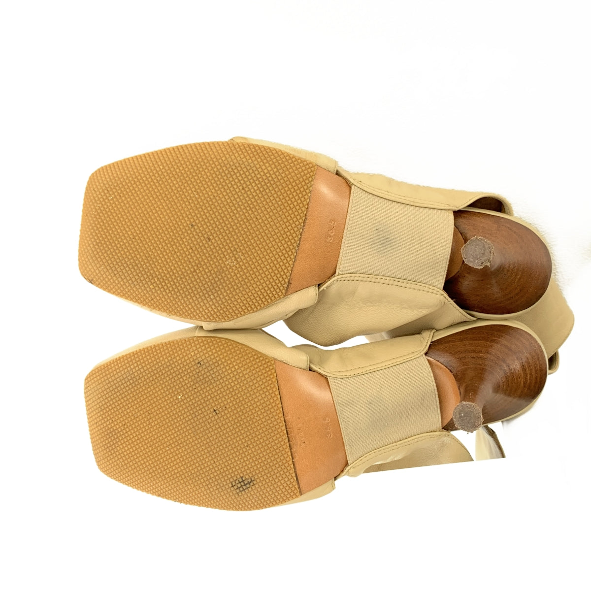 CELINE / セリーヌ | 2018SS | フィービー期 ラップバックレス アンクルブーツ | 36 1/2 | ベージュ | レディース