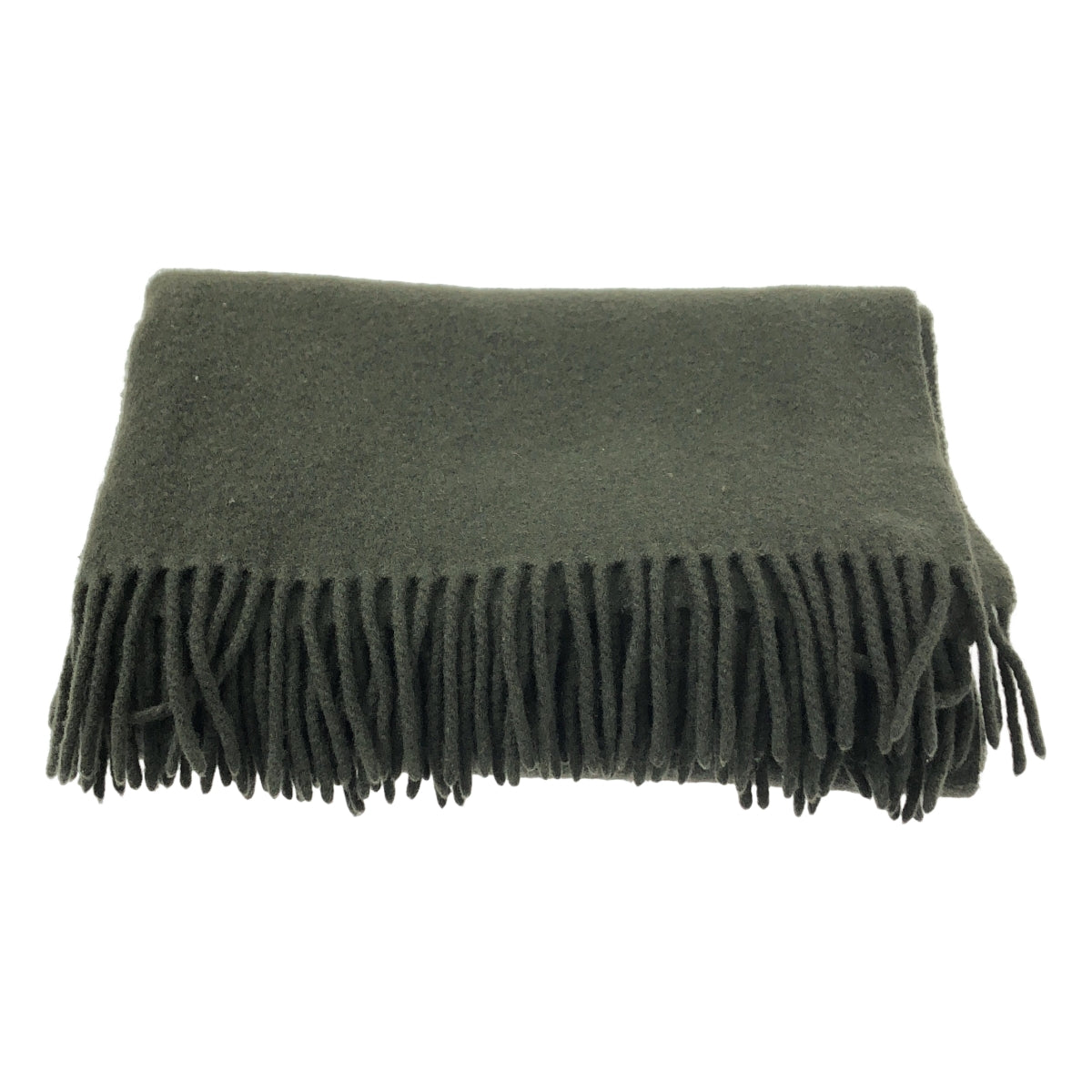 Acne Studios / 여드름 스튜디오 | LAMBSWOOL / 울 프린지 대형 스톨 머플러 / 유니섹스 | 올리브 | 남성