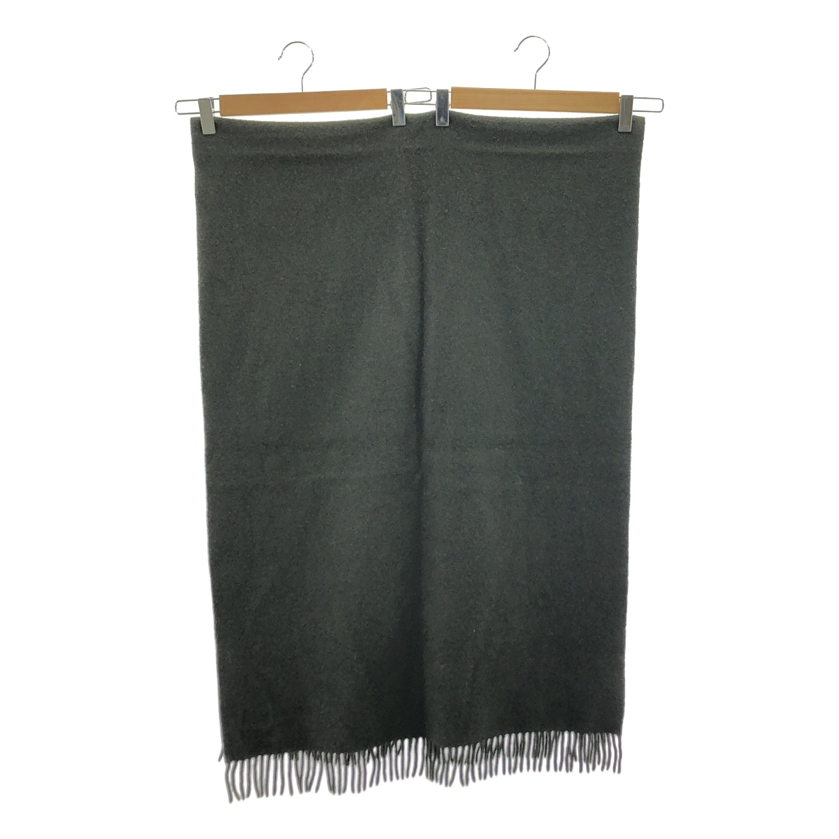 Acne Studios / 여드름 스튜디오 | LAMBSWOOL / 울 프린지 대형 스톨 머플러 / 유니섹스 | 올리브 | 남성