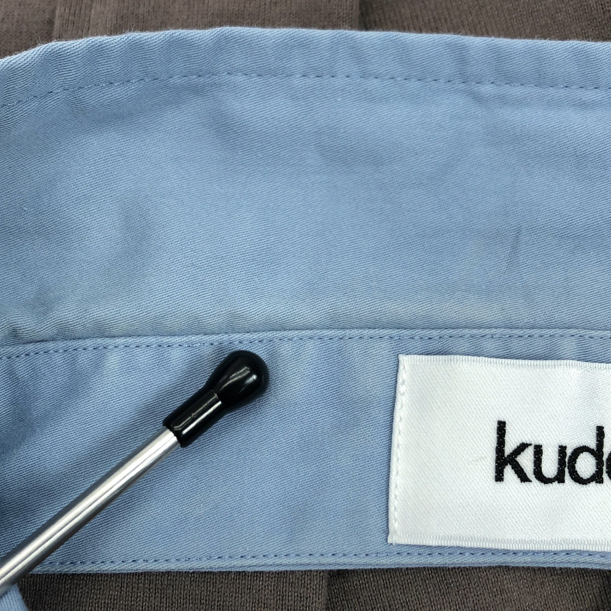 kudos / 쿠도스 | BACK BAND SHIRT 코튼 로고 프린트 셔츠 | 2 | 남성