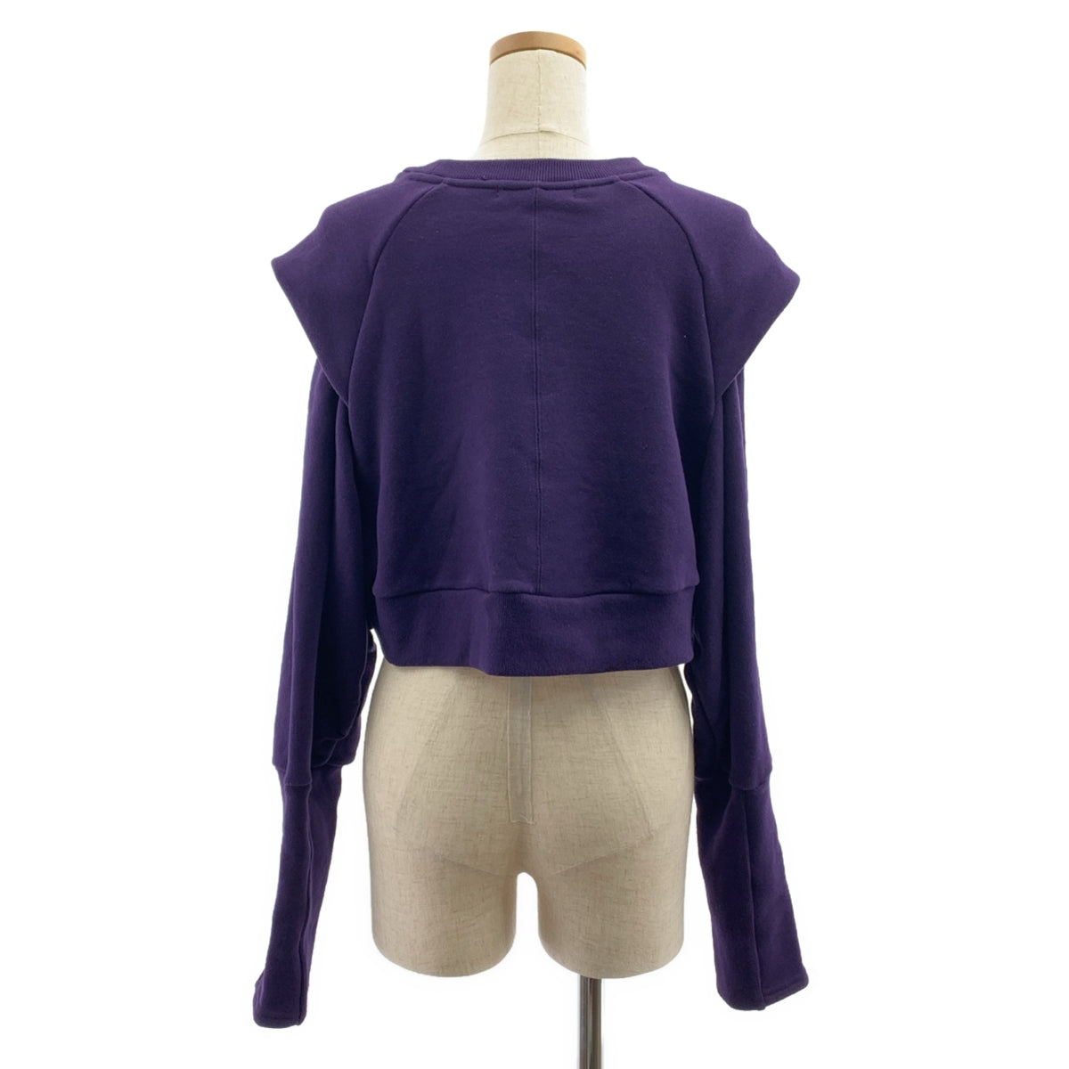UN3D / 앤슬리드 | 파워 숄더 쇼트 스웨트 트레이너 | F | 보라색 | 여성